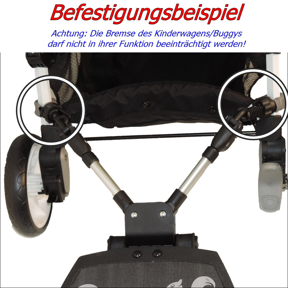 Eichhorn Cozy T Rider - Geschwisterboard für Kinderwagen und Buggys ohne Klappbremse