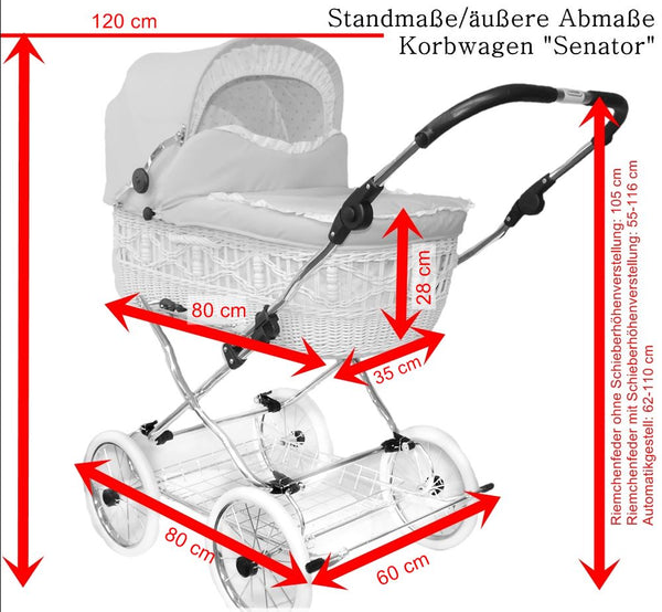 Ausstattungsmerkmale & technische Details unserer Korbkinderwagen   Eichhorn Kinderwagen