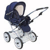 Designer Sportwagen mit wechselbarer Blickrichtung und Liegefunktion - Stoff Marineblau