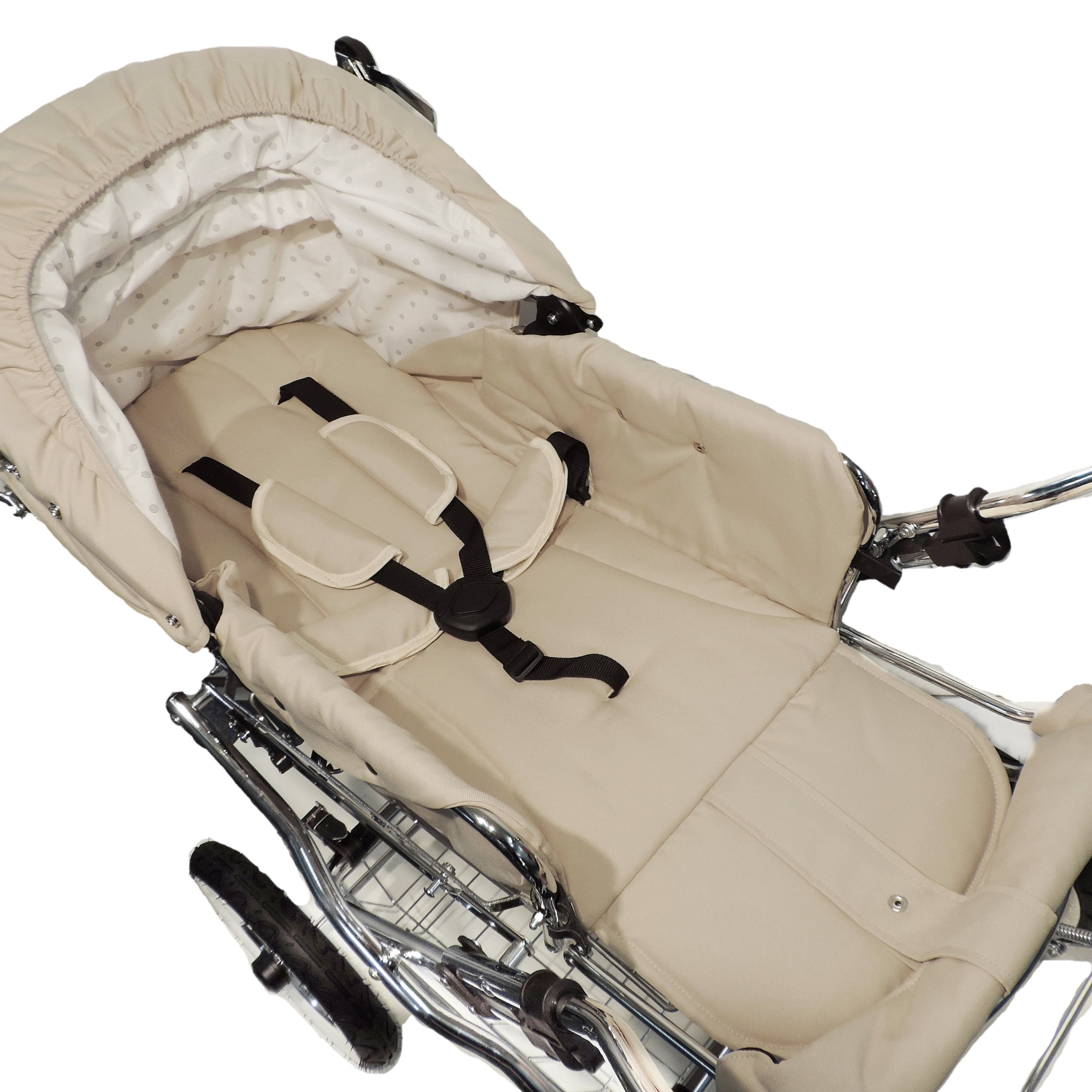 Designer Kombi 2in1 - zum Sportwagen umbaubar mit wechselbarer Blickrichtung - Stoff Beige