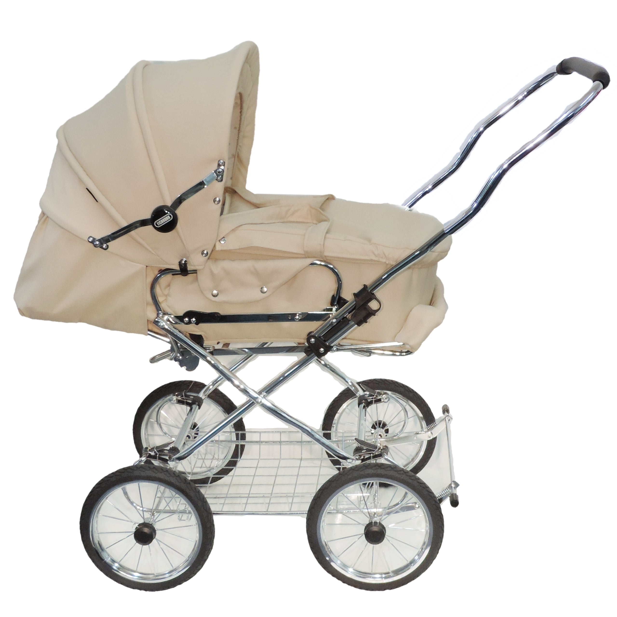 Designer Kombi 2in1 - zum Sportwagen umbaubar mit wechselbarer Blickrichtung - Stoff Beige