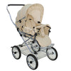 Designer Kombi 2in1 - zum Sportwagen umbaubar mit wechselbarer Blickrichtung - Stoff Beige