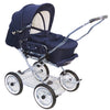 Designer Kombi 2in1 - zum Sportwagen umbaubar mit wechselbarer Blickrichtung - Stoff Marineblau