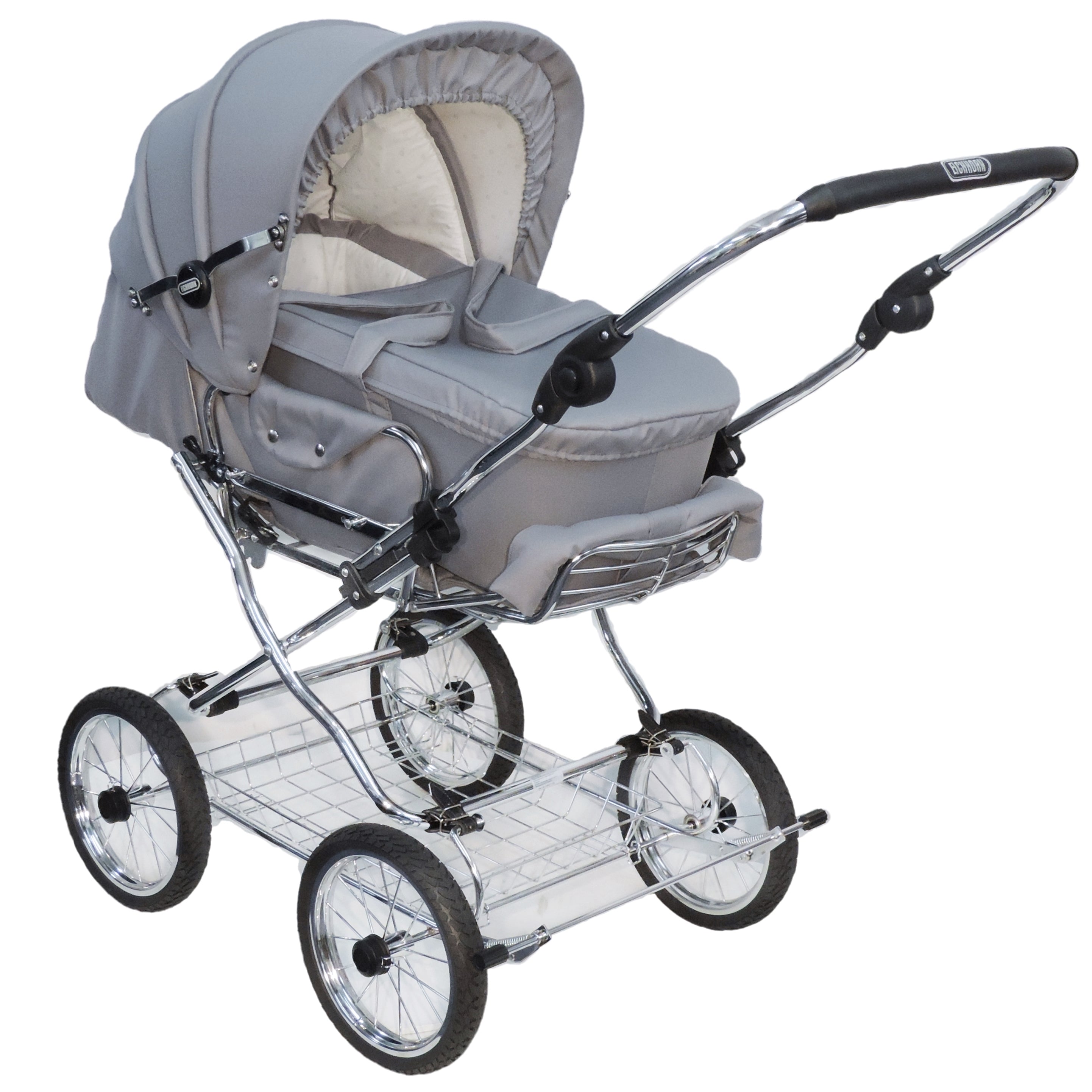 Designer Kombi 2in1 - zum Sportwagen umbaubar mit wechselbarer Blickrichtung - Stoff Silbergrau