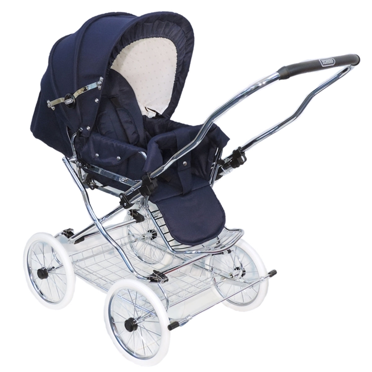Designer Sportwagen mit wechselbarer Blickrichtung und Liegefunktion - Stoff Marineblau