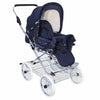 Designer Sportwagen mit wechselbarer Blickrichtung und Liegefunktion - Stoff Marineblau