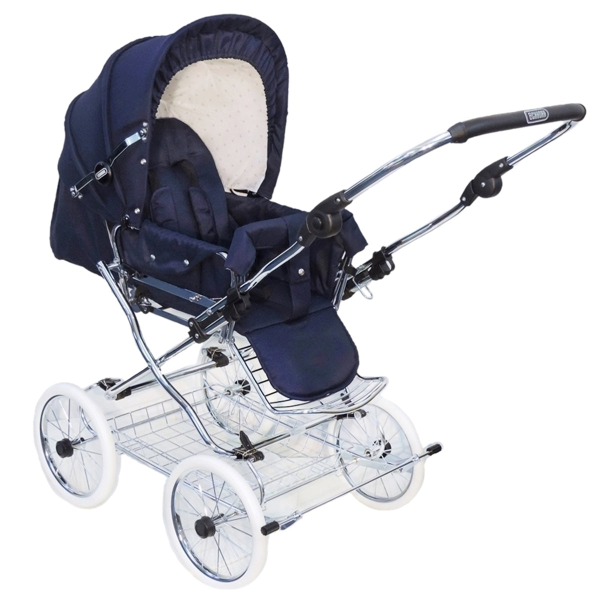 Designer Sportwagen mit wechselbarer Blickrichtung und Liegefunktion - Stoff Marineblau