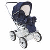 Designer Sportwagen mit wechselbarer Blickrichtung und Liegefunktion - Stoff Marineblau