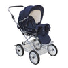 Designer Sportwagen mit wechselbarer Blickrichtung und Liegefunktion - Stoff Marineblau