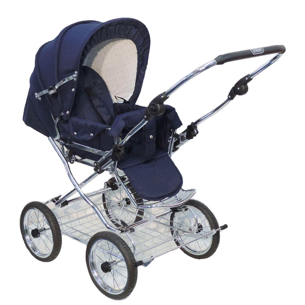 Designer Sportwagen mit wechselbarer Blickrichtung und Liegefunktion - Stoff Marineblau