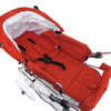 Designer Sportwagen mit wechselbarer Blickrichtung und Liegefunktion - Stoff Rot