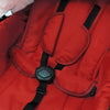 Designer Sportwagen mit wechselbarer Blickrichtung und Liegefunktion - Stoff Rot