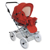 Designer Sportwagen mit wechselbarer Blickrichtung und Liegefunktion - Stoff Rot