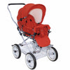 Designer Sportwagen mit wechselbarer Blickrichtung und Liegefunktion - Stoff Rot