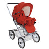 Designer Sportwagen mit wechselbarer Blickrichtung und Liegefunktion - Stoff Rot
