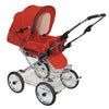 Designer Sportwagen mit wechselbarer Blickrichtung und Liegefunktion - Stoff Rot