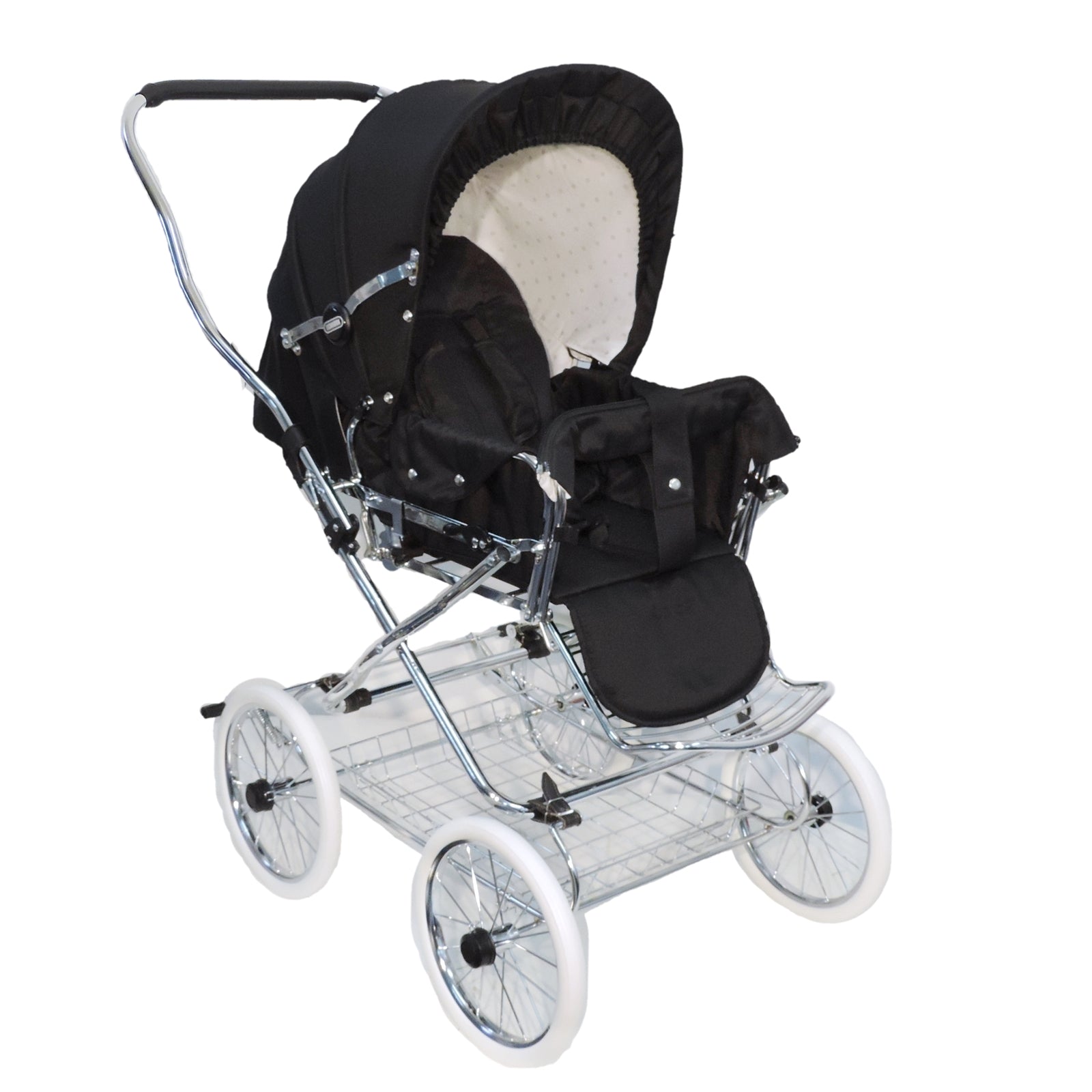 Designer Sportwagen mit wechselbarer Blickrichtung und Liegefunktion - Stoff Schwarz