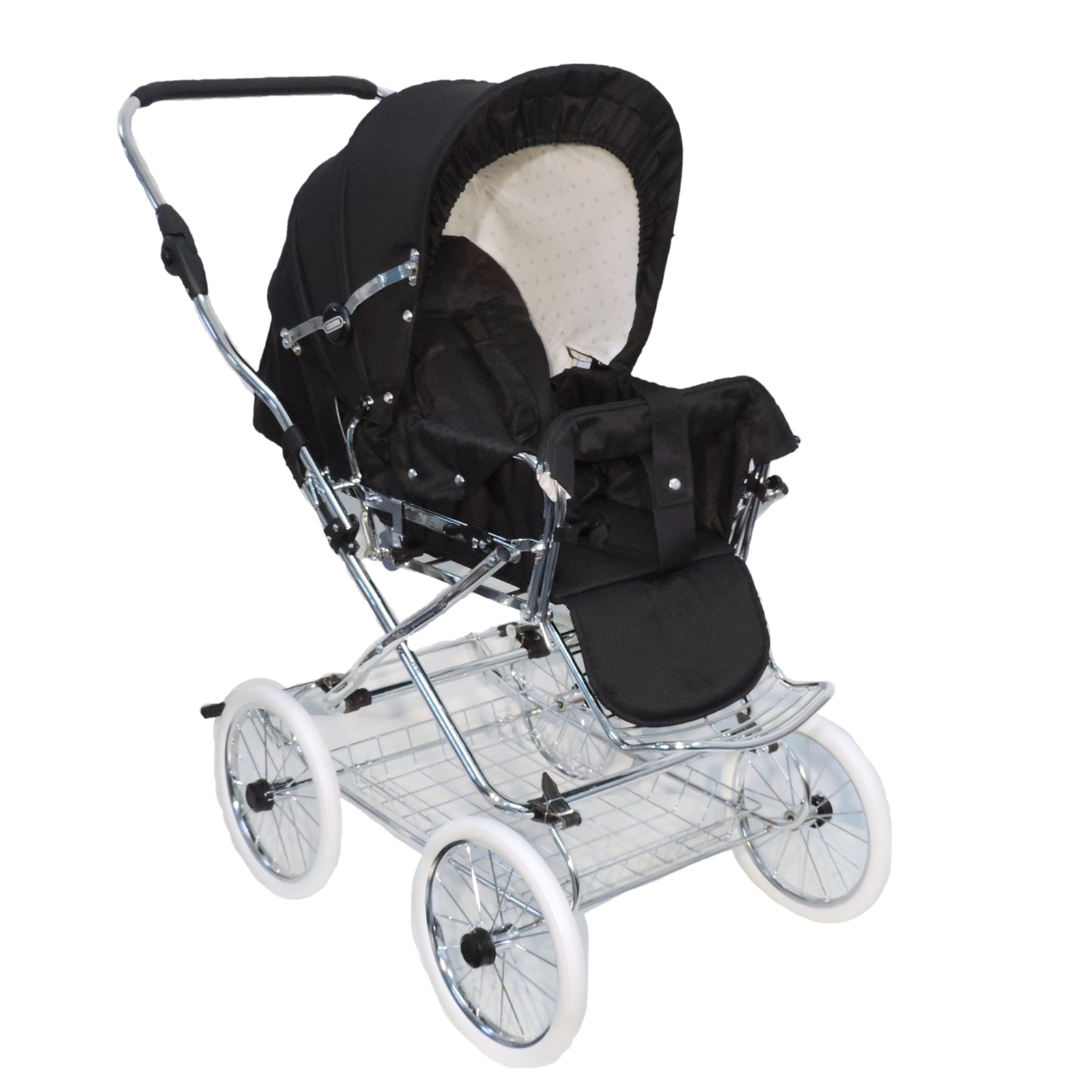 Designer Sportwagen mit wechselbarer Blickrichtung und Liegefunktion - Stoff Schwarz