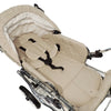 Designer Sportwagen mit wechselbarer Blickrichtung und Liegefunktion - Stoff Beige