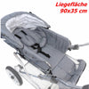 Designer Sportwagen mit wechselbarer Blickrichtung und Liegefunktion - Stoff Silbergrau