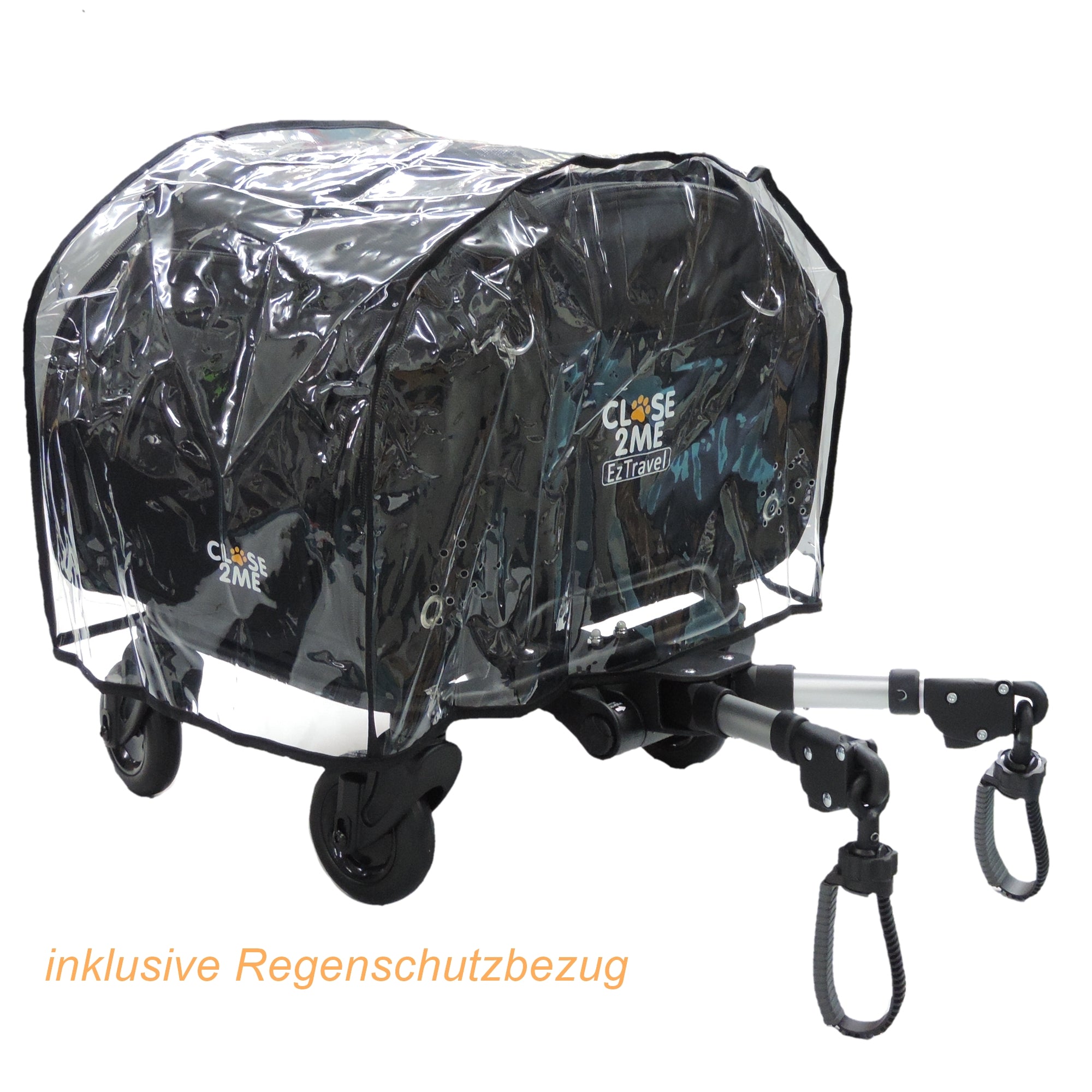 RETOURE-RÜCKLÄUFER: Close2Me PetRider "COMFORT" Kinderwagenanhänger mit Lastenbox und Haustiertransporttasche