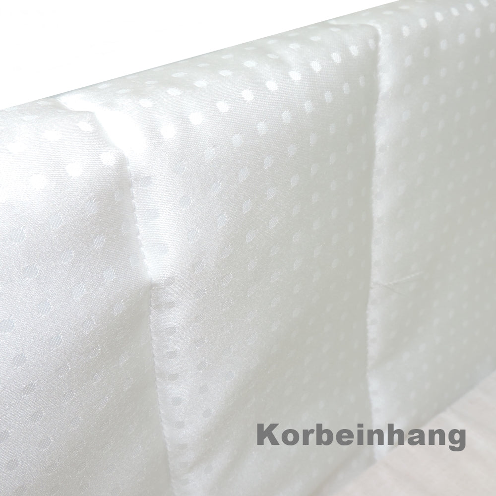 Korbkinderwagenbezug Echtleder, creme - passend für unseren Eichhorn Korbkinderwagen - inklusive Regenschutzbezug