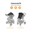 Elastisches universal Sonnensegel, Sonnenschutz UV50+ für Kinderwagen und Buggys