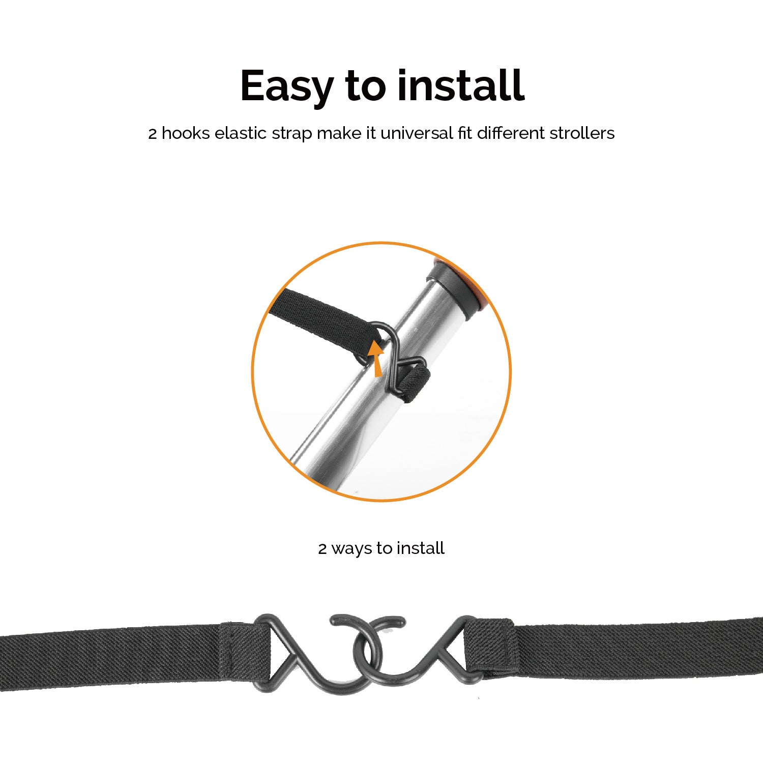 Elastisches universal Sonnensegel, Sonnenschutz UV50+ für Kinderwagen und Buggys