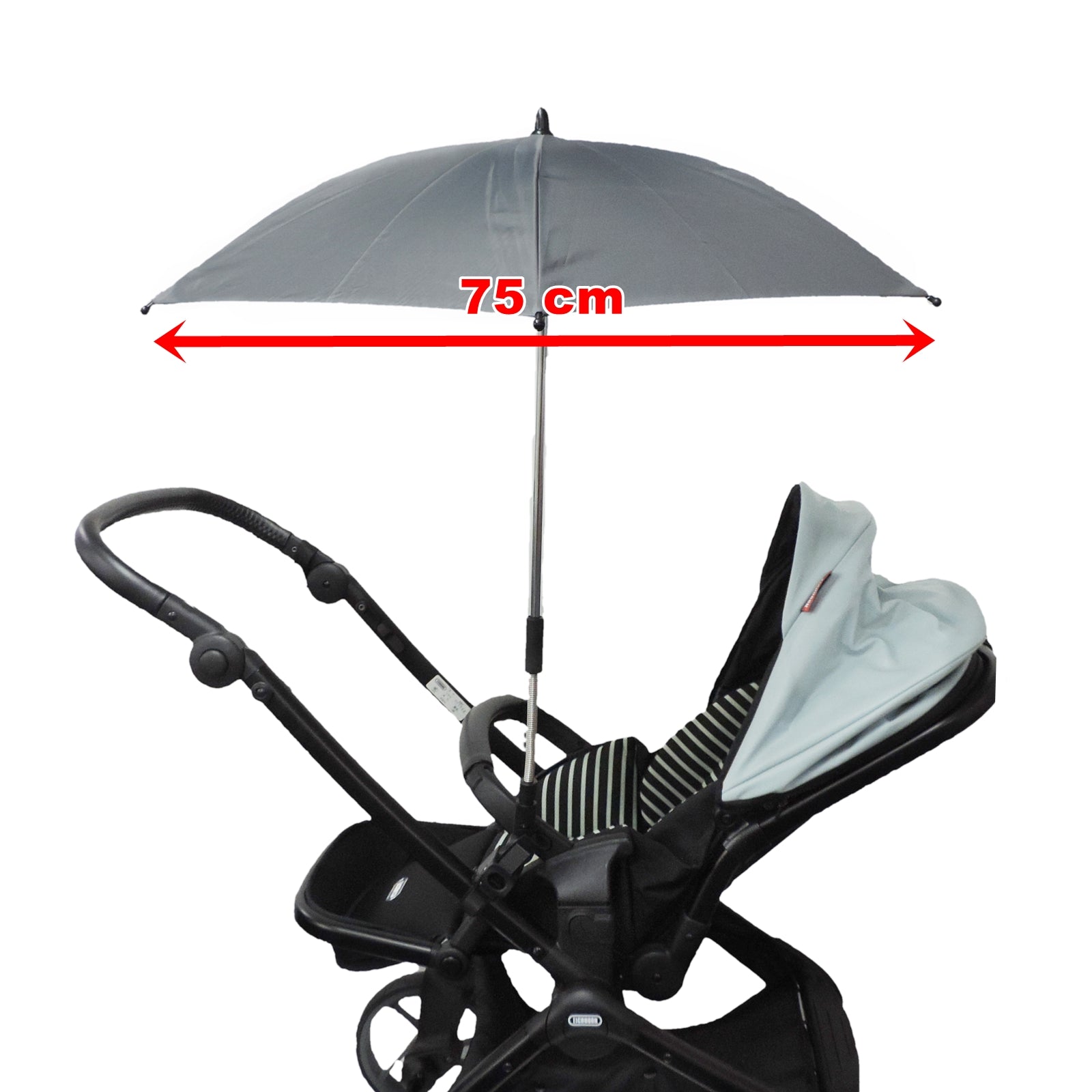 Titaniumbaby Sonnenschirm UV50+ für Kinderwagen und Buggys - Schwarz