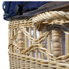 Senator Weidenkorb Kinderwagen, Korb Natur - Stoff Marineblau