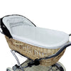 Senator Weidenkorb Kinderwagen, Korb Natur - Stoff Schwarz