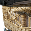 Senator Weidenkorb Kinderwagen, Korb Natur - Stoff Schwarz