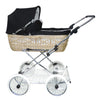 Senator Weidenkorb Kinderwagen, Korb Natur - Stoff Schwarz