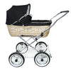Senator Weidenkorb Kinderwagen, Korb Natur - Stoff Schwarz