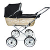 Senator Weidenkorb Kinderwagen, Korb Natur - Stoff Schwarz