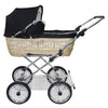 Senator Weidenkorb Kinderwagen, Korb Natur - Stoff Schwarz