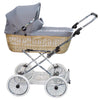 Senator Weidenkorb Kinderwagen, Korb Natur - Stoff Silbergrau