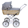 Senator Weidenkorb Kinderwagen, Korb Natur - Stoff Silbergrau