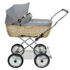 Senator Weidenkorb Kinderwagen, Korb Natur - Stoff Silbergrau