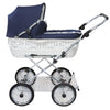 Senator Weidenkorb Kinderwagen, Korb Weiß - Stoff Marineblau