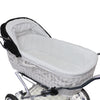 Senator Weidenkorb Kinderwagen, Korb Weiß - Stoff Schwarz