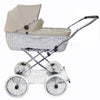 Senator Weidenkorb Kinderwagen, Korb Weiß - Stoff Beige