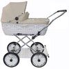 Senator Weidenkorb Kinderwagen, Korb Weiß - Stoff Beige