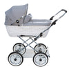 Senator Weidenkorb Kinderwagen, Korb Weiß - Stoff Silbergrau