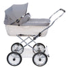 Senator Weidenkorb Kinderwagen, Korb Weiß - Stoff Silbergrau