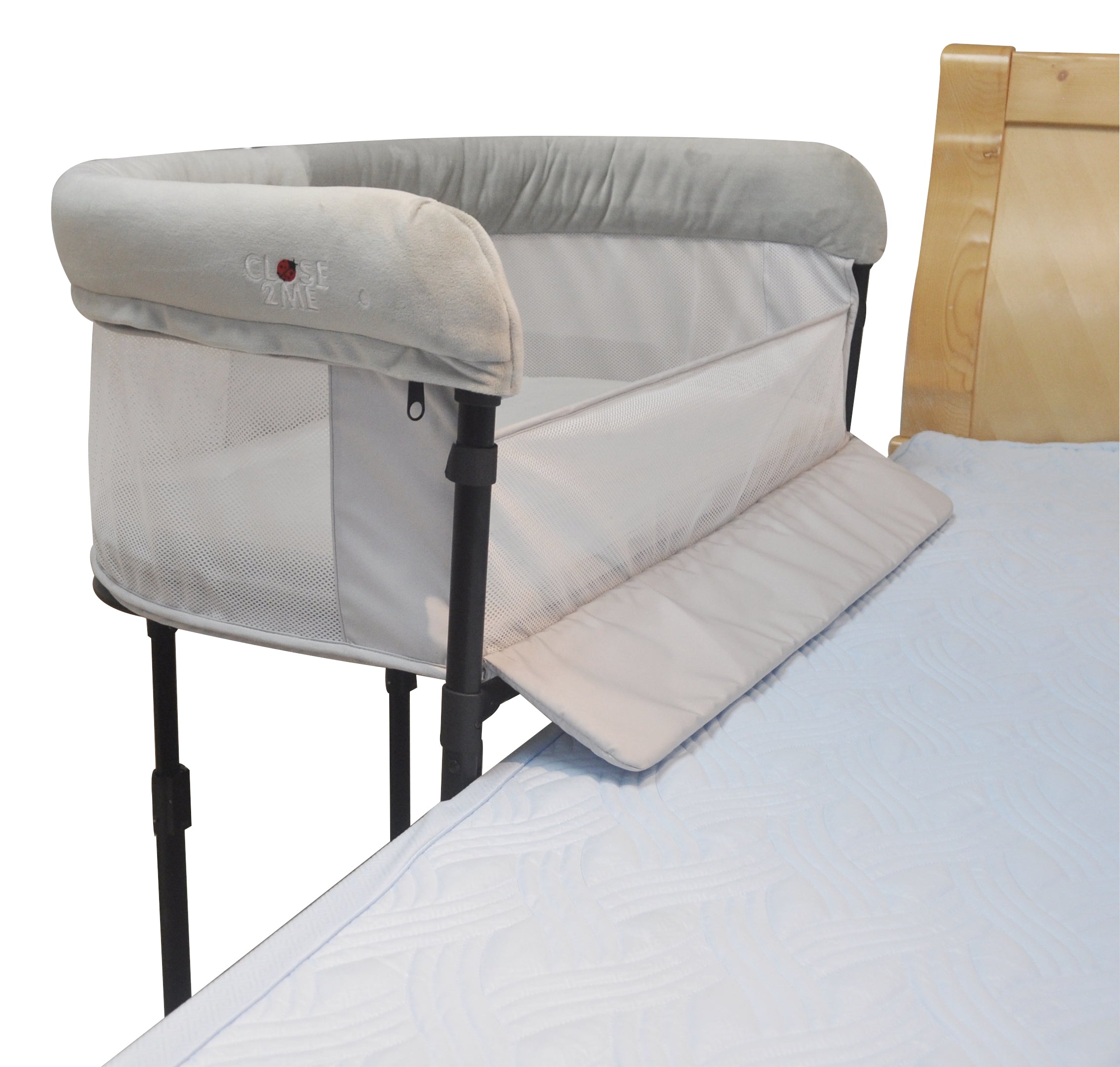 RETOURE-RÜCKLÄUFER: Close2Me BABY-Beistellbett - für hohe Polster und Boxspringbett-Matratzen mit 22-26 cm Höhe
