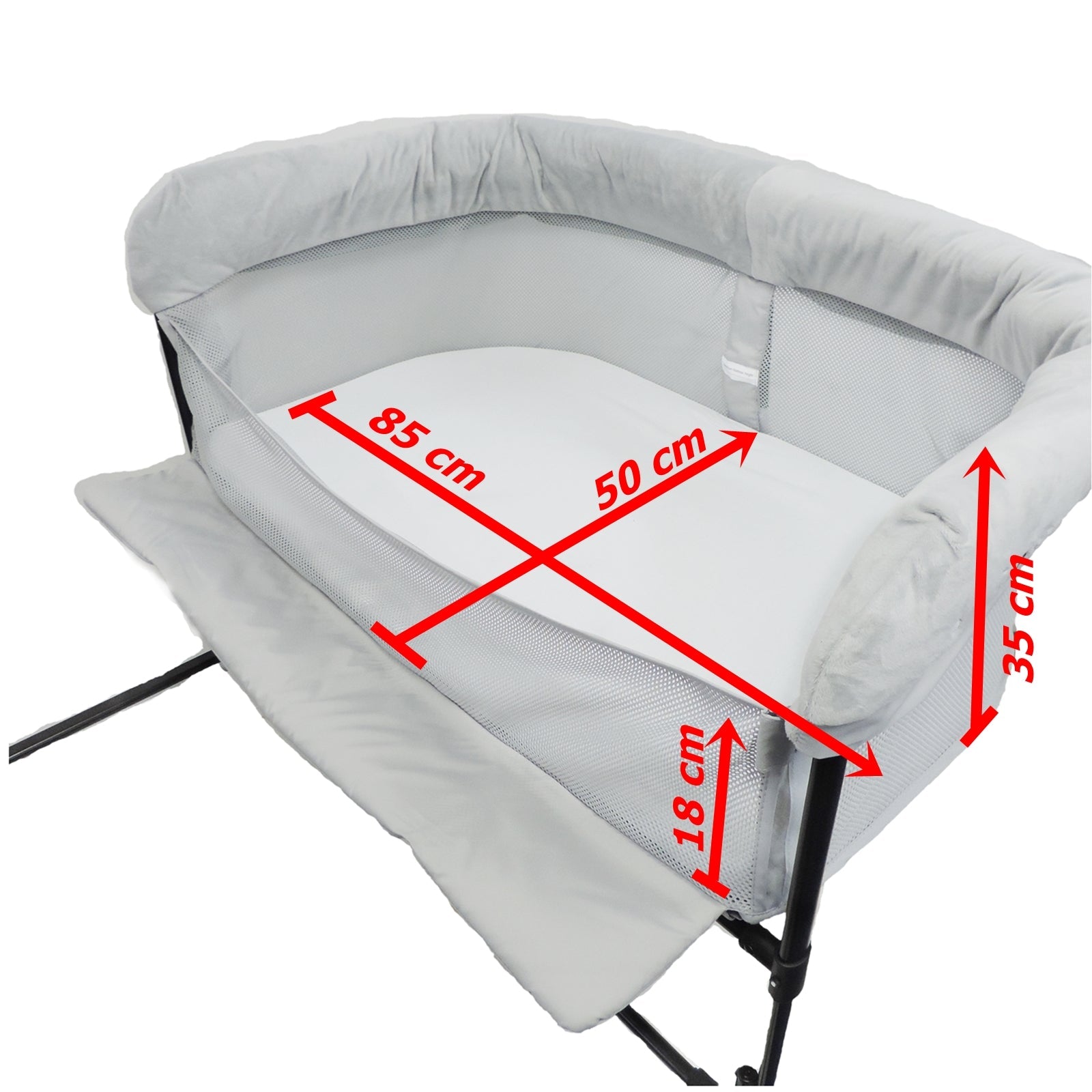 RETOURE-RÜCKLÄUFER: Close2Me BABY-Beistellbett - für hohe Polster und Boxspringbett-Matratzen mit 22-26 cm Höhe