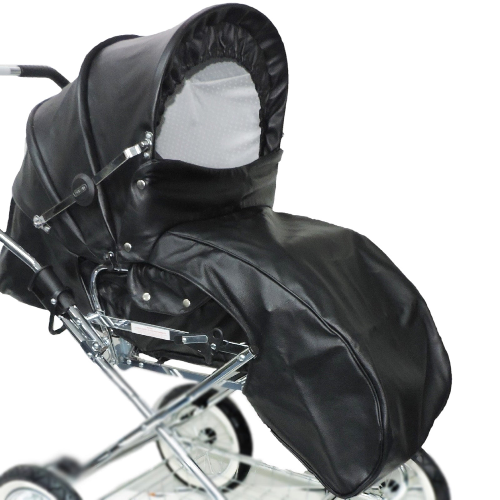 Designer Sportwagen-Set - Schwarz / Innenstoff Weiß