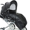 Designer Sportwagen-Set - Schwarz / Innenstoff Weiß
