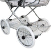 Laden Sie das Bild in den Galerie-Viewer, EVA Ersatzrad für Kinderwagen / Vollmaterial weiß, 29 cm auf 250er/Chromfelge auf Kugellager